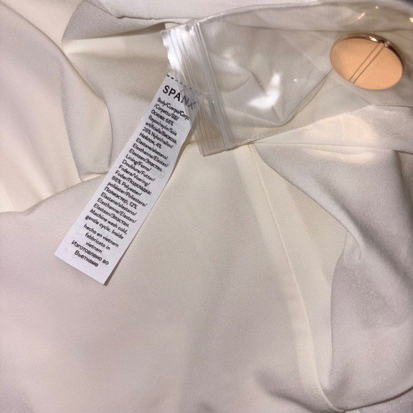 SPANX ponte wrap vest off White Sleeveless Longline dress XL new lined - Picture 7 of 12